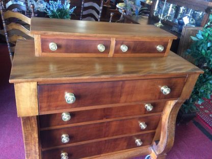 Antique Empire Chest, Tiger Maple and Mahogany Chest, Antique Dresser