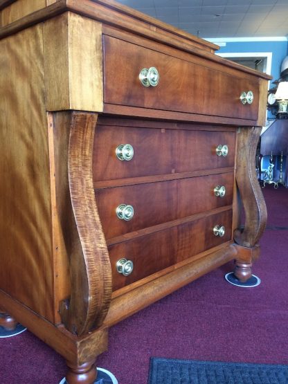 Antique Empire Chest, Tiger Maple and Mahogany Chest, Antique Dresser - Image 8