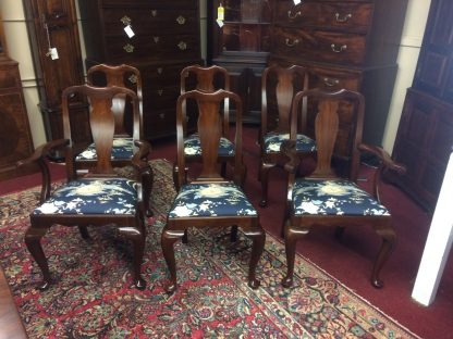 Vintage Dining Chairs, Henkel Harris Dining Chairs, Mahogany Chairs, Set of Six